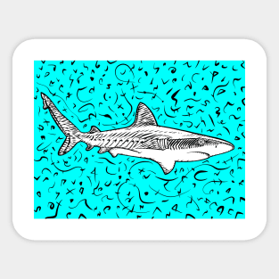 SHARK ink portrait Sticker